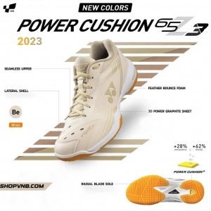 Giày cầu lông Yonex 65Z3 Wide - Be New 2023 chính hãng	