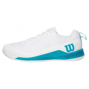 Giày pickleball Wilson Rush Pro 4.5 Oz Omni - White/White/Atomic Blue (Mã JP)