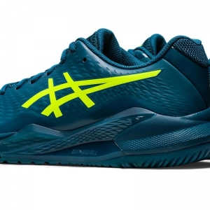 Giày Tennis Asics Gel Challenger 14 Teal/Safety Yellow (1041A405.400)