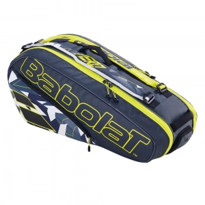 Túi Tennis Babolat Pure Aero X6 Grey/Yellow/White chính hãng (7512222-370)