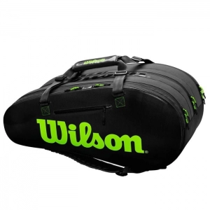 Túi tennis Wilson Super Tour 3 Comp Charco/Green chính hãng - WR8004101001	