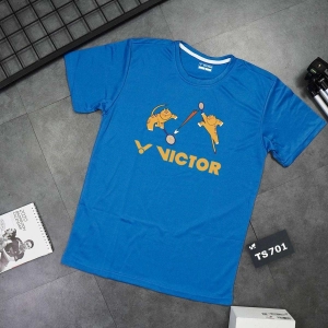 Áo cầu lông Victor nam xanh biển - Mã 701
