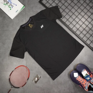 Áo cầu lông Yonex - Nữ - Đen - Logo trắng	