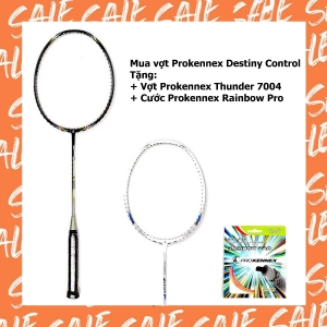 Combo mua vợt cầu lông Prokennex Destiny Control tặng vợt Thunder 7004   dây Prokennex Rainbow Pro
