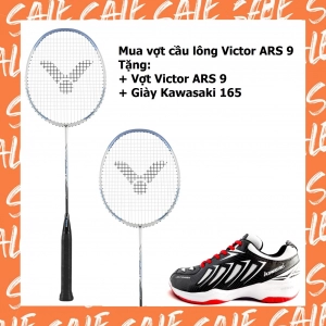 Combo mua vợt cầu lông Victor ARS 9 tặng vợt Victor ARS 9   giày Kawasaki 165
