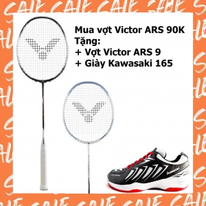 Combo mua vợt cầu lông Victor ARS 90K tặng vợt Victor ARS 9   giày Kawasaki 165