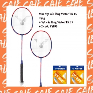 Combo mua vợt cầu lông Victor TK 15 tặng vợt Victor TK 15   2 CV890