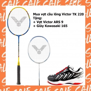 Combo mua vợt cầu lông Victor TK 220 tặng vợt Victor ARS 9   giày Kawasaki 165