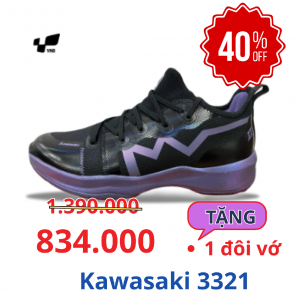 Giày Cầu Lông Kawasaki 3321 - Đen chính hãng - Size: 39
