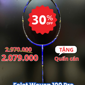 Vợt cầu lông Felet Woven 100 Pro (Black/Blue) chính hãng