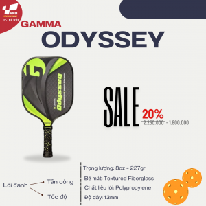 Vợt Pickleball Gamma Odyssey Đen xanh lá chính hãng