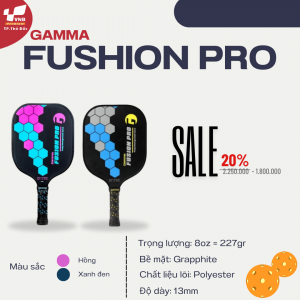 Vợt Pickleball Gamma Gam Fusion Pro Đen xanh chính hãng