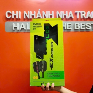 Set vợt Pickleball Facolos Ex Power 14mm - Black chính hãng