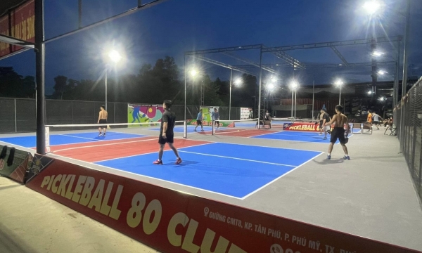 Review sân Pickleball 80 Club đẹp và chất lượng tại thị xã Phú Mỹ, tỉnh Bà Rịa - Vũng Tàu