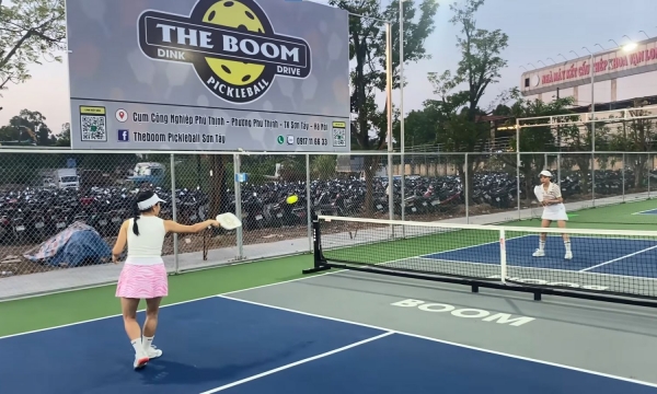 Khám phá sân The Boom Pickleball đẹp và chất lượng tại thị xã Sơn Tây, Hà Nội