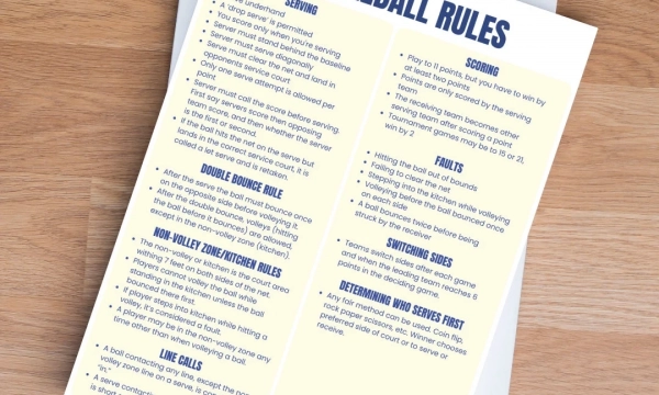 Điều lệ giải Pickleball gồm những quy định gì? Tổng hợp mẫu điều lệ phổ biến hiện nay