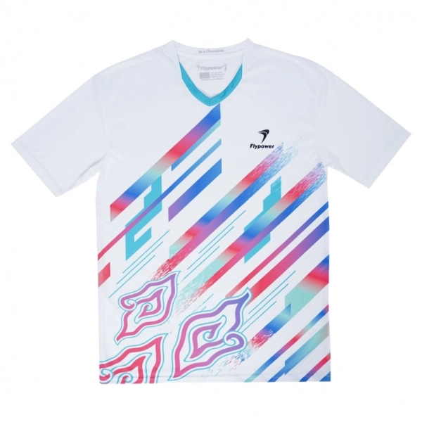 Áo cầu lông Flypower Mandalawangi 11 Jersey - White chính hãng