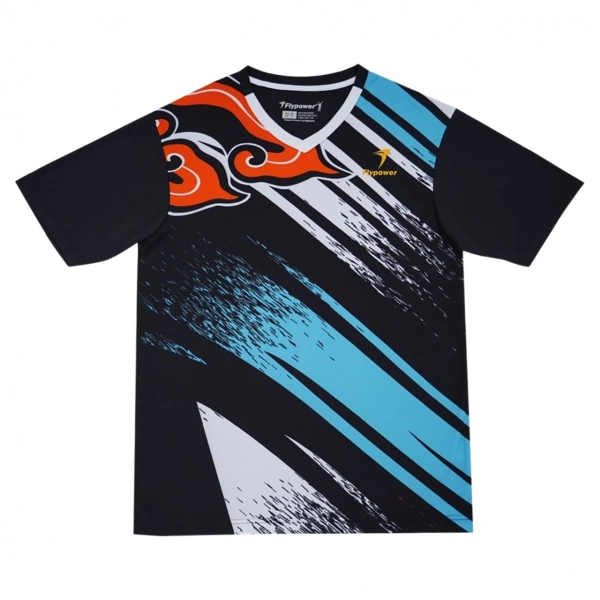 Áo cầu lông Flypower Mandalawangi 13 - Black/Orange chính hãng