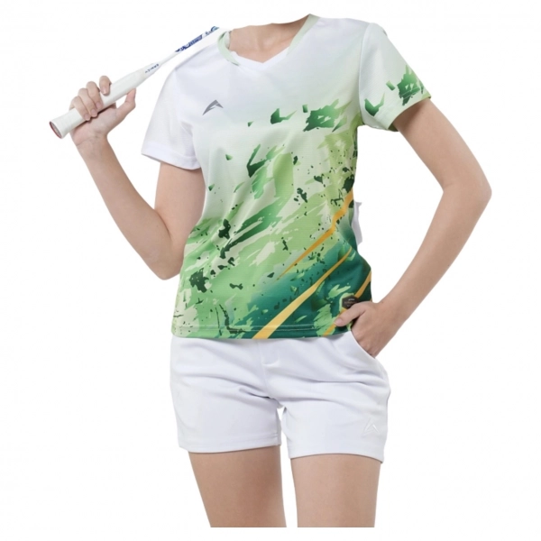 Áo cầu lông Kaiwin Forehand nữ - Trắng chính hãng