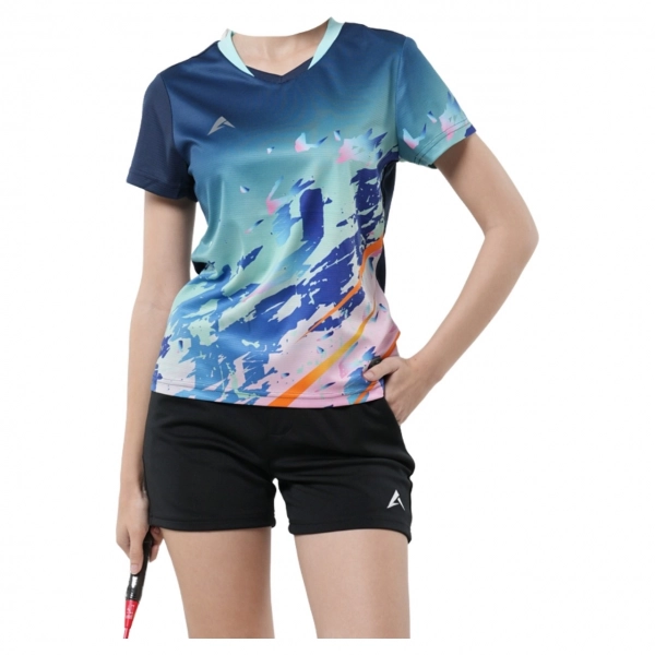 Áo cầu lông Kaiwin Forehand nữ - Xanh đen chính hãng