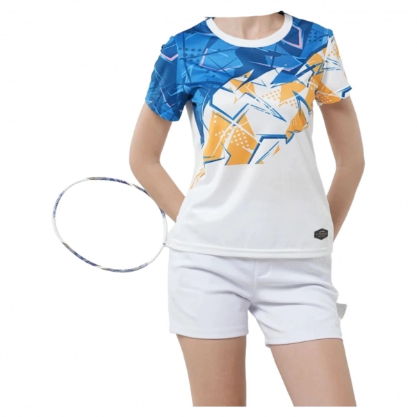 Áo cầu lông Kaiwin Robust nữ - Trắng chính hãng