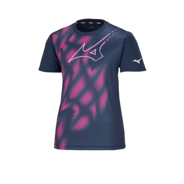 Áo cầu lông Mizuno VM1014 Nữ - Xám Đen Hồng