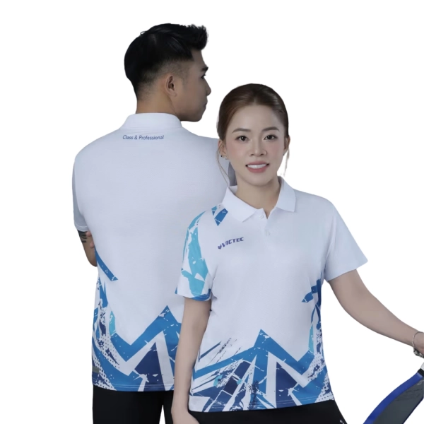 Áo cầu lông Victec Ascend FVT04 nam - Trắng