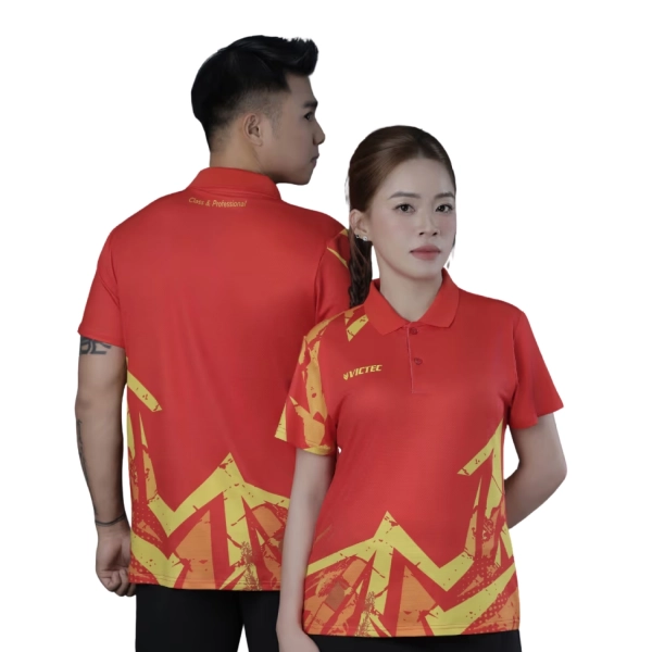 Áo cầu lông Victec Ascend FVT04 nữ - Đỏ