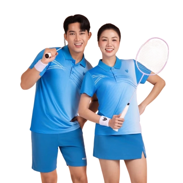 Áo cầu lông Victec AVT09 nam - Xanh nhạt