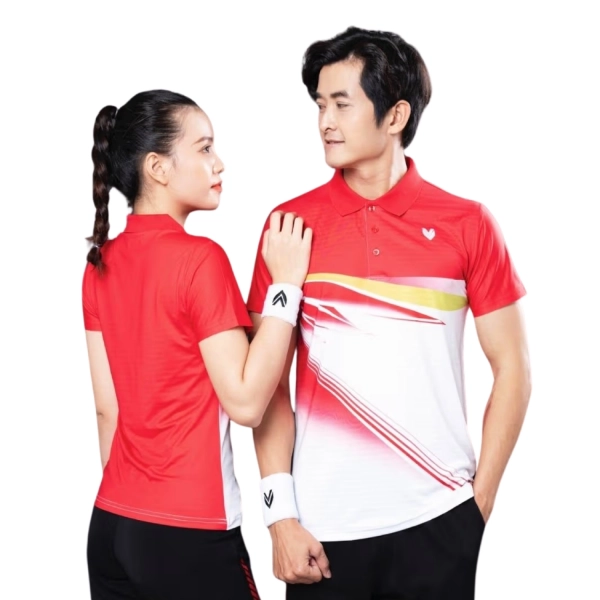 Áo cầu lông Victec FVT02 nam - Đỏ