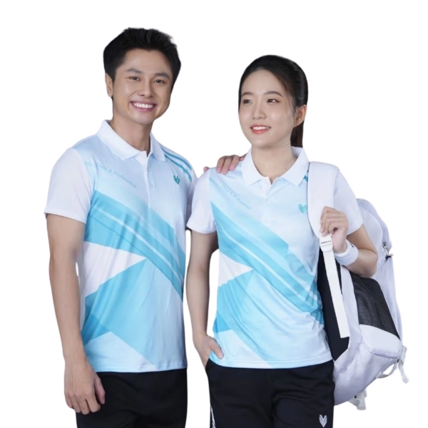 Áo cầu lông Victec VT241 nam -Trắng