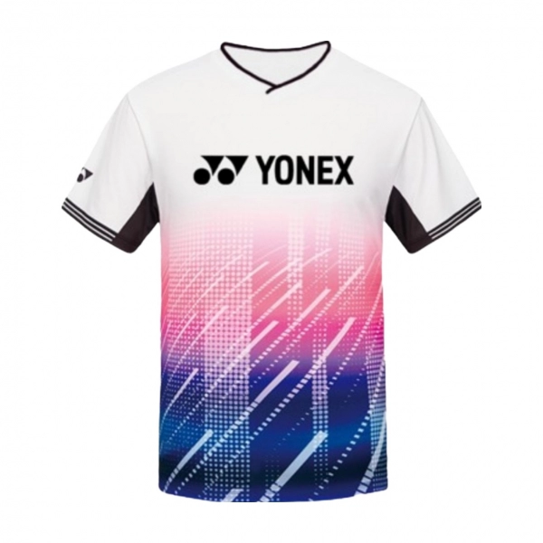 Áo cầu lông Yonex A486 nam - Trắng hồng xanh