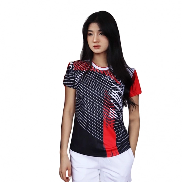 Áo Cầu Lông Yonex AC90 Nữ - Đỏ Sọc