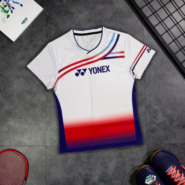 Áo cầu lông Yonex YN005 nam - Trắng xanh