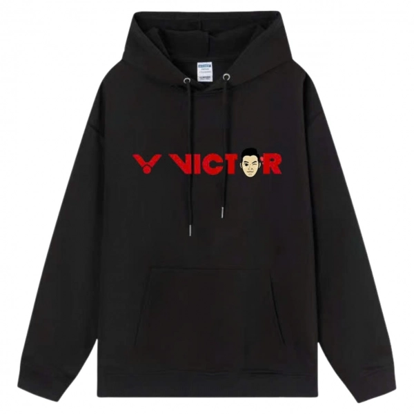 Áo hoodie lót bông Victor Vic03 - Đen