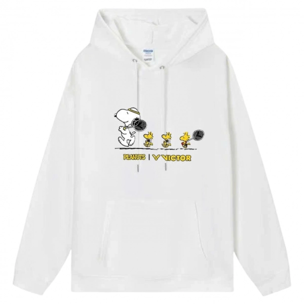 Áo hoodie lót bông Victor Vic04 - Trắng