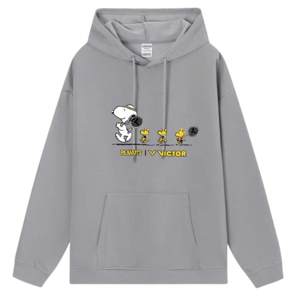 Áo hoodie lót bông Victor Vic04 - Xám