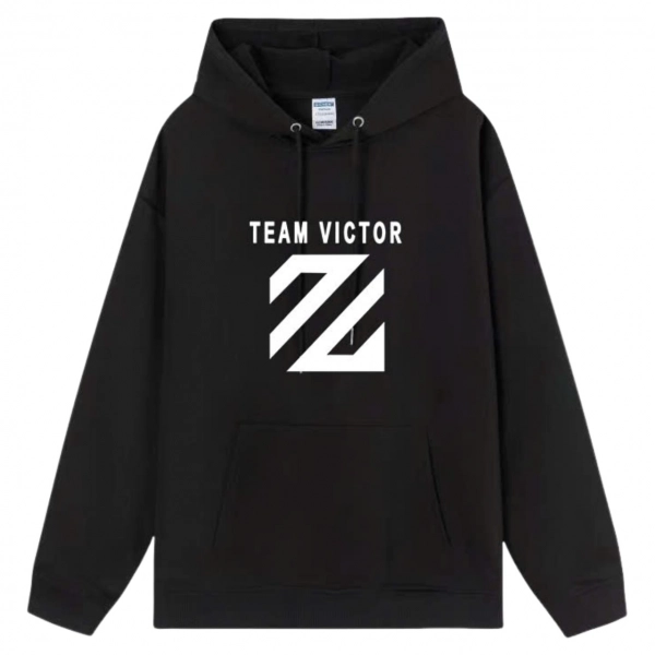 Áo hoodie lót bông Victor Vic05 - Đen