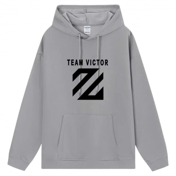 Áo hoodie lót bông Victor Vic05 - Xám