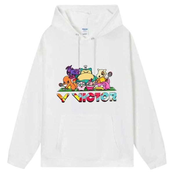 Áo hoodie lót bông Victor Vic06 - Trắng