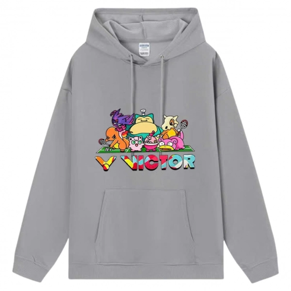 Áo hoodie lót bông Victor Vic06 - Xám