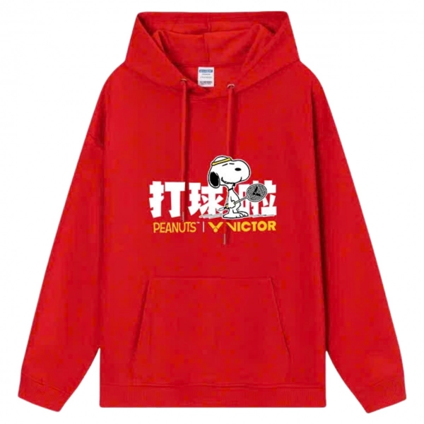 Áo hoodie lót bông Victor Vic07 - Đỏ