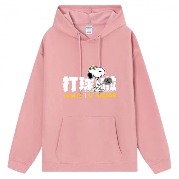 Áo hoodie lót bông Victor Vic07 - Hồng