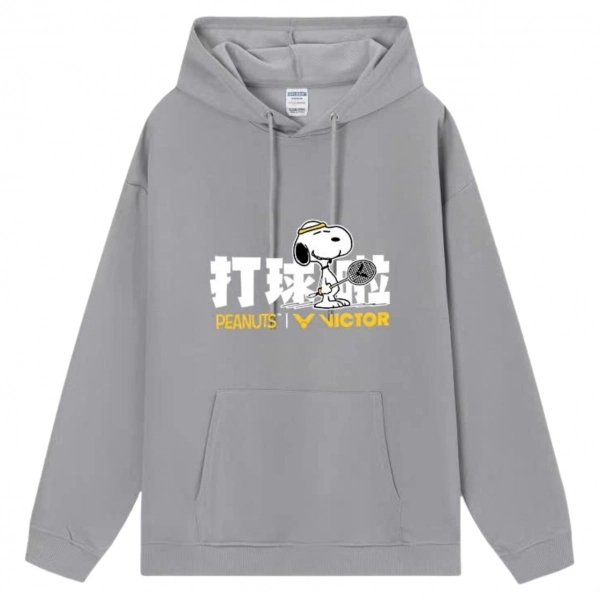 Áo hoodie lót bông Victor Vic07 - Xám