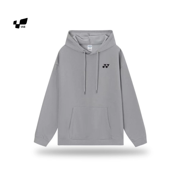 Áo hoodie lót bông Yonex logo nhỏ - Xám