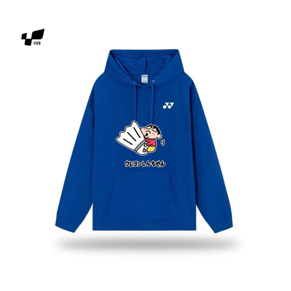 Áo hoodie lót bông Yonex Shin - Xanh dương