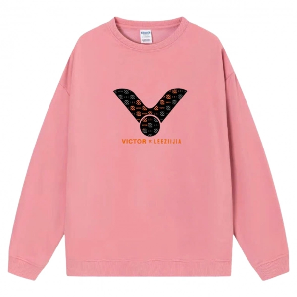 Áo Nỉ Lót Bông Tay Dài Victor Vic06 - Hồng