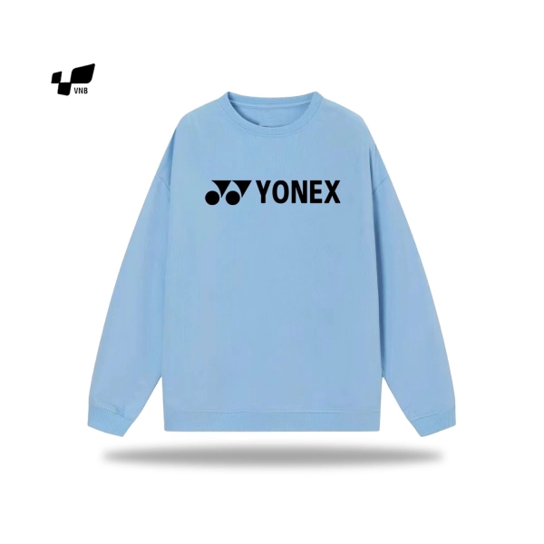 Áo nỉ lót bông tay dài Yonex logo chữ - Xanh ngọc