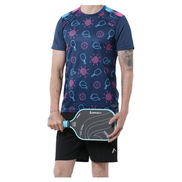 Áo Pickleball Kaiwin Cross nam - Xanh đen chính hãng