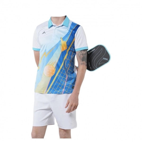 Áo Pickleball Kaiwin Slice nam - Trắng chính hãng